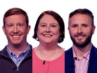 Robert, Colleen, Mark: October 9 episode/ Image via @Jeopardy.com
